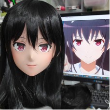 (GLA016)Customize Character'! Female/Girl Resin Full/Half Head With Lock Anime Cosplay Japanese Animego Kigurumi Mask